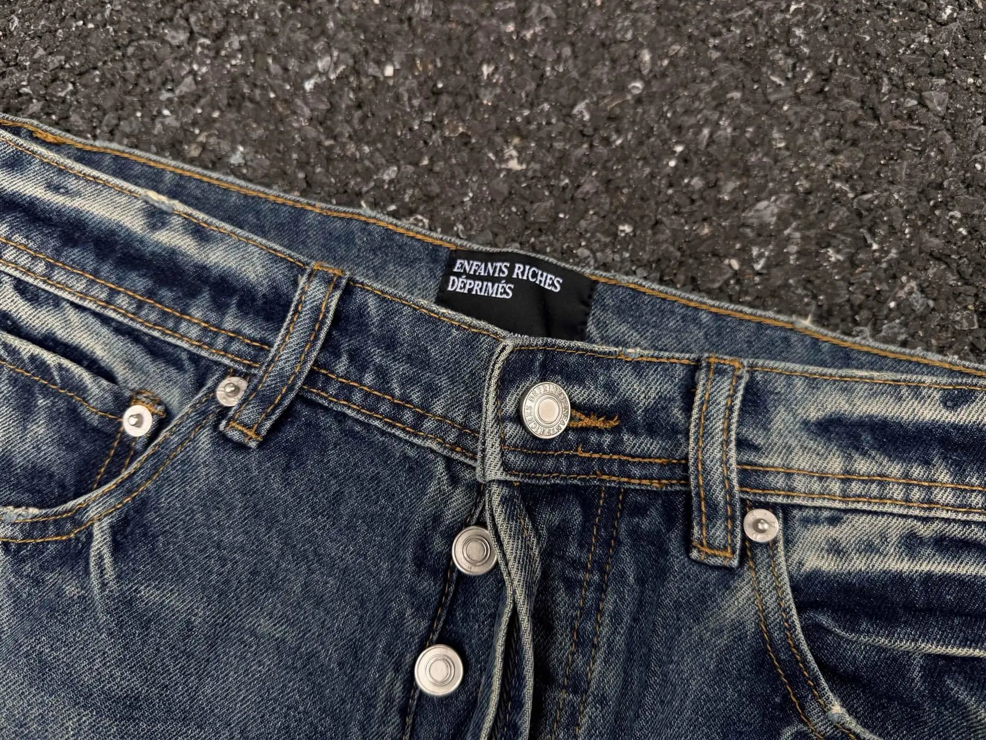 Denim Tears Patchwork Distressed Straight-Leg Jeans - 11