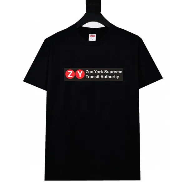 Supreme Zoo York Supreme Transit Authority Black T-Shirt - 1
