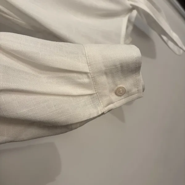 Polo Ralph Lauren Pink Linen-Blend Knotted Shirt - 10