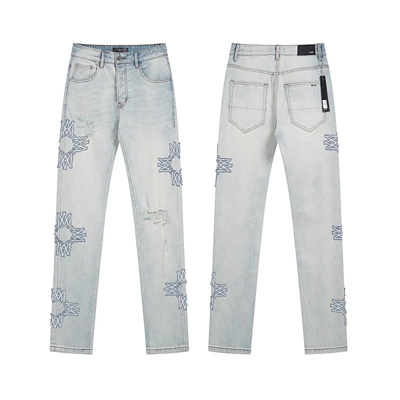 Purple Brand Jeans Printed and distressed denim — AM8011