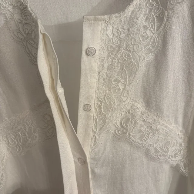 Unbranded Matching Sets Lace-Trim Long-Sleeve Blouse and High-Waist Skirt Set product detail image 7