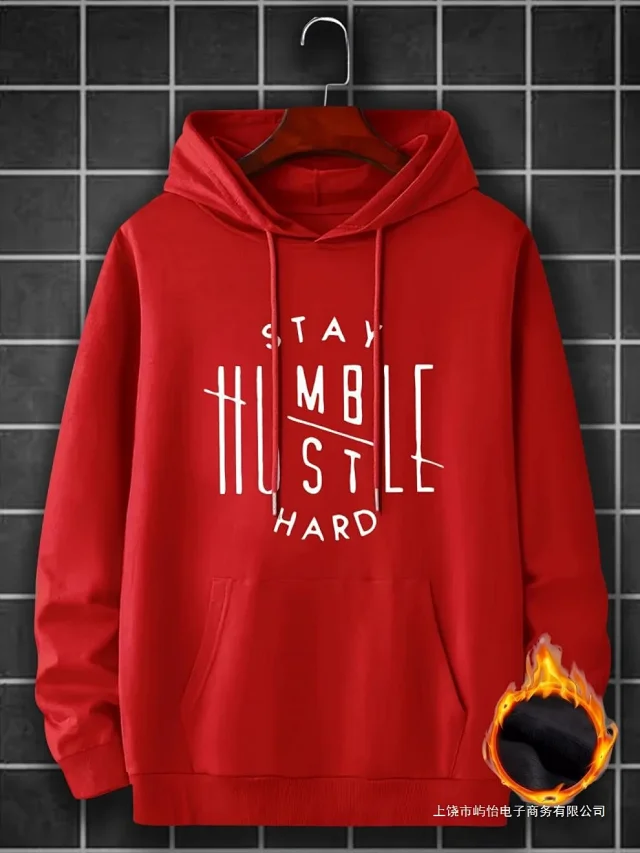 Unbranded Hoodies & Sweatshirts Stay Humble Hustle Hard Graphic Pullover Hoodie product detail image 3