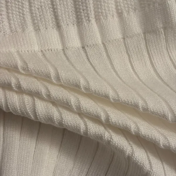 Off-White Ribbed Tiered Dress White - 12