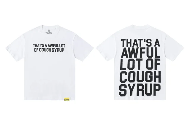 That's a Awful Lot of Cough Syrup T-Shirts Short-Sleeve Slogan Graphic product detail image 3