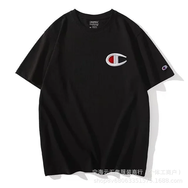 Champion T-Shirts Embroidered logo short-sleeve crewneck product detail image 5