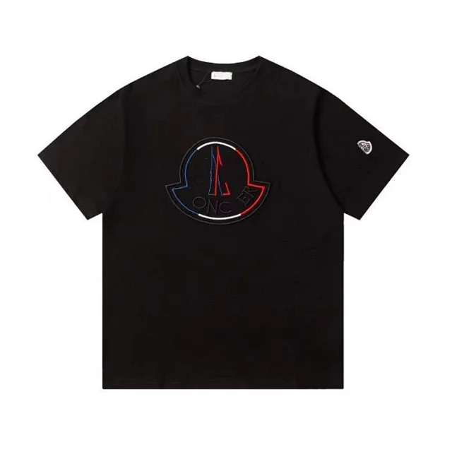Moncler T-Shirts Logo Print Crewneck Short-Sleeve T-Shirt product detail image 2