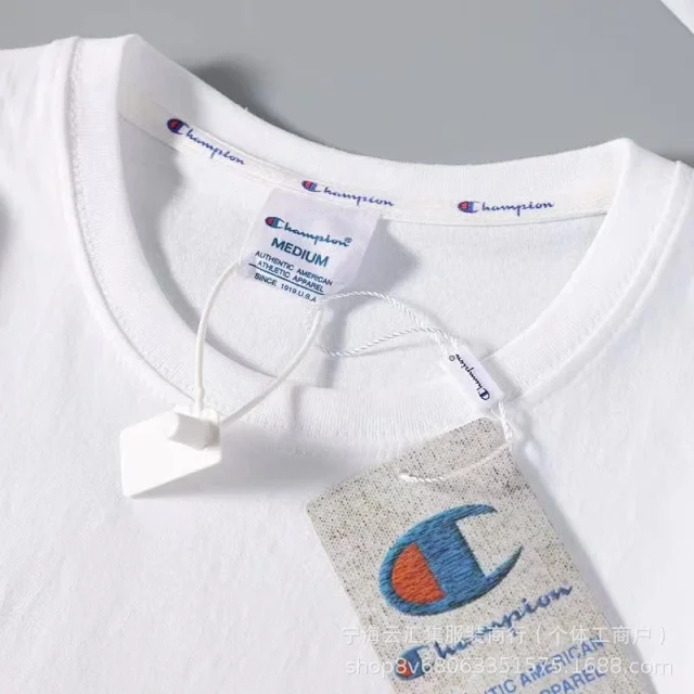 Champion T-Shirts Embroidered logo short-sleeve crewneck product detail image 13