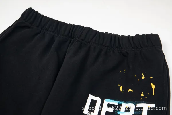 Gallery Dept Red Paint-Splatter Sweatpants with Tribal Star Motif - 21