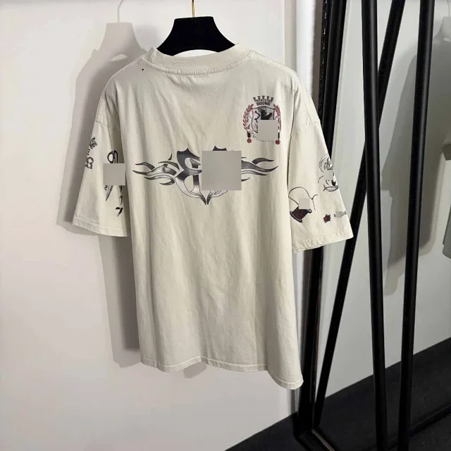 Balenciaga T-Shirts 1917 floral-print oversized short-sleeve T-shirt product detail image 3