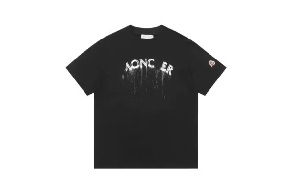Moncler Logo Print White T-Shirt - 25