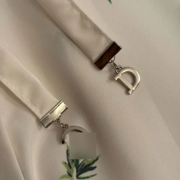 Design Floral Print Button-Up Shirt White Tops Shirt - 9