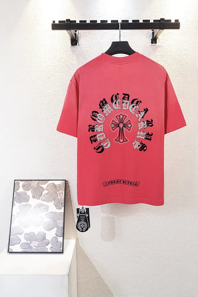 Chrome Hearts T-Shirts Cross Graphic Rhinestone Short-Sleeve T-Shirt product detail image 12
