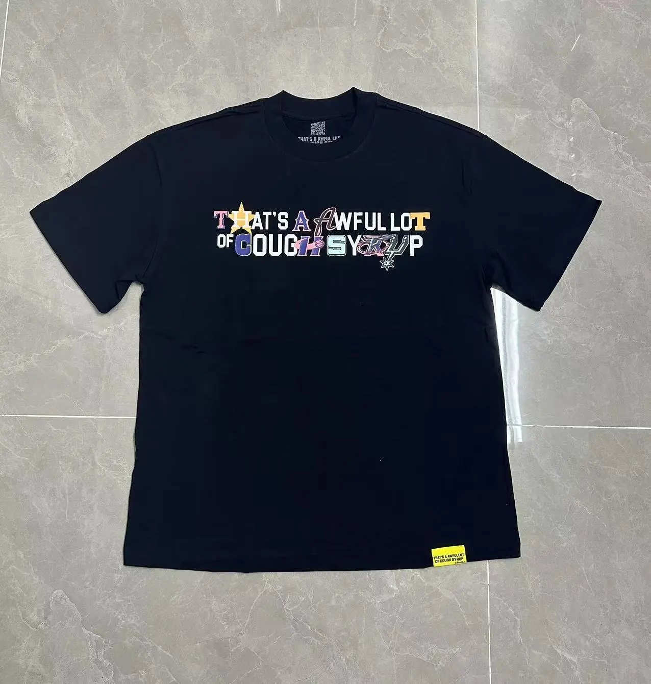 Cough Syrup x MLB Los Angeles Dodgers '04' Black T-Shirt - 20