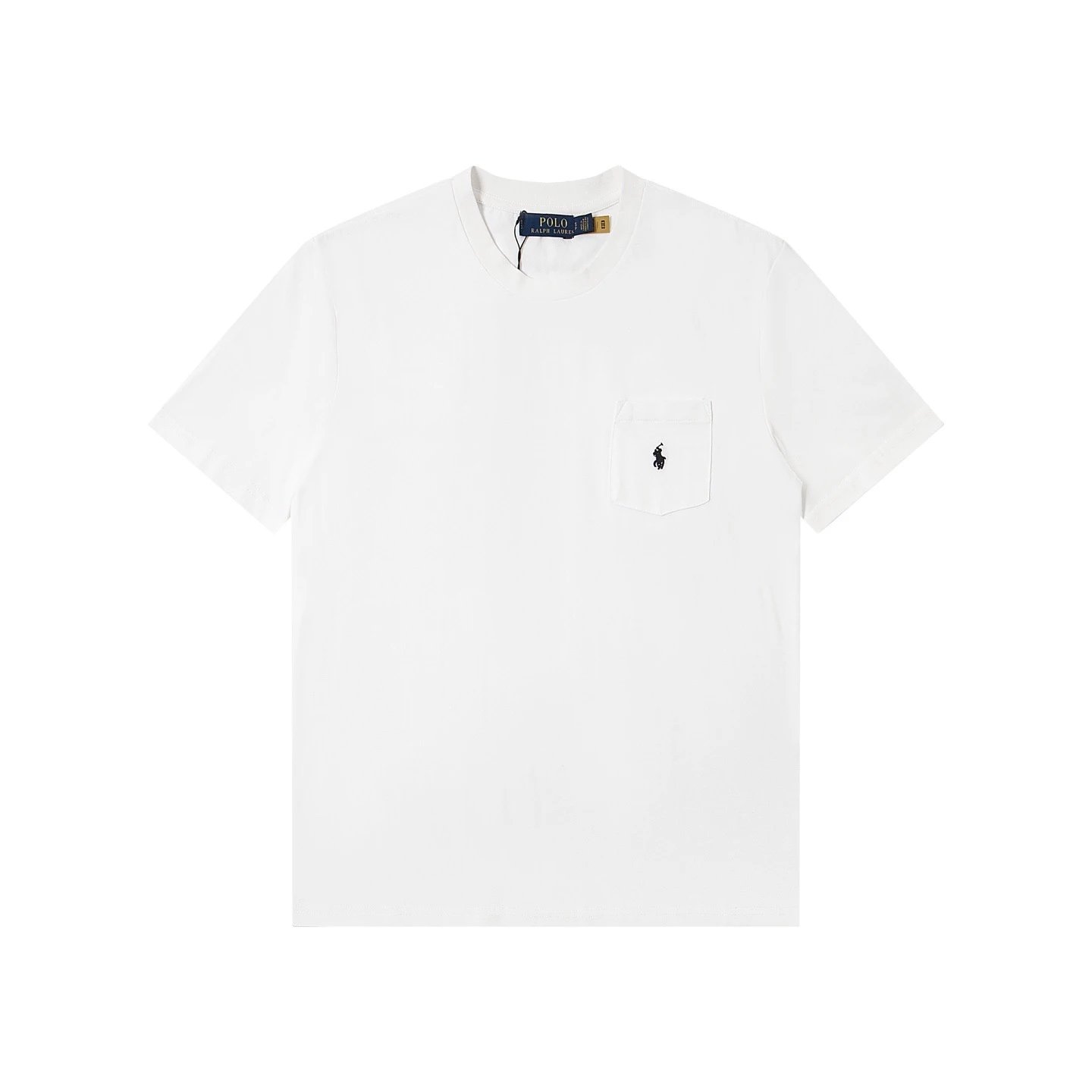 Polo Ralph Lauren T-Shirts Crew Neck Pocket T-Shirt with Pony Embroidery — white