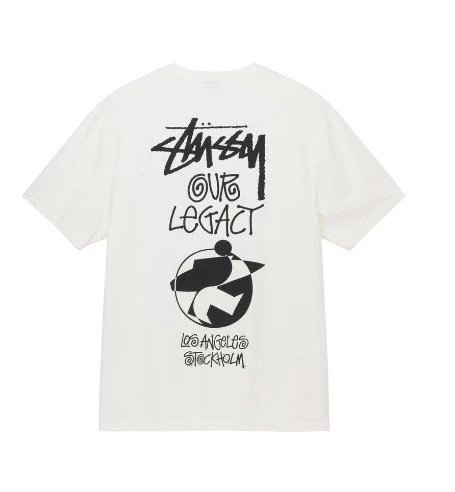 Stüssy T-Shirts Short-Sleeve Graphic Print T-Shirt — White [Little Man]