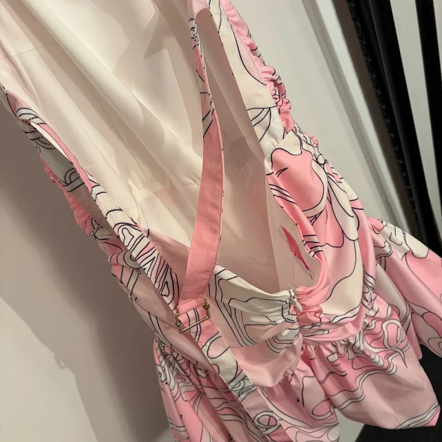 Unbranded Dresses Printed Halter Backless Ruffle-Hem Mini Dress product detail image 7