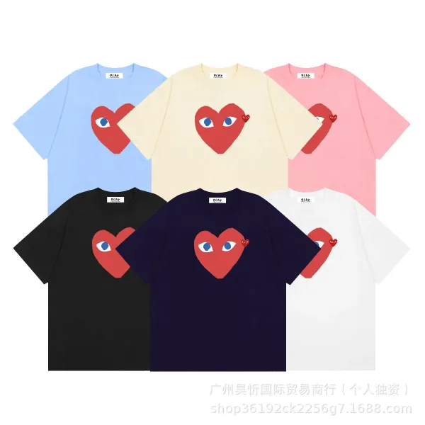 Comme des Garçons Play Heart Eyes Pink T-Shirt - 2