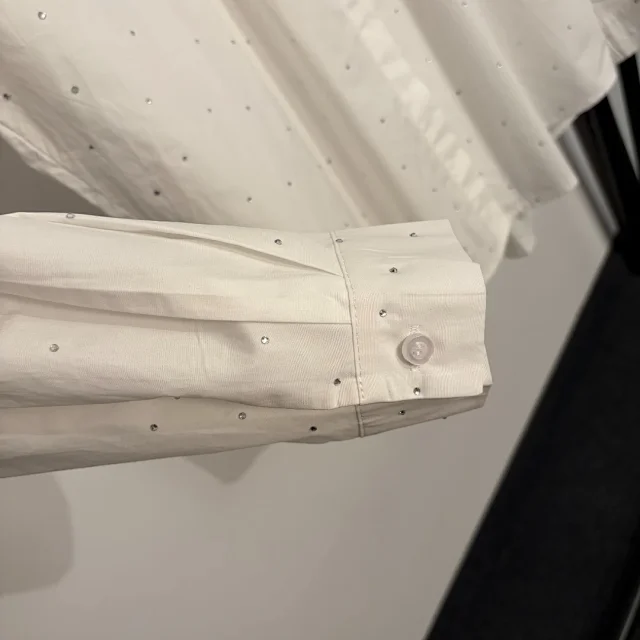 Unbranded Shirts Long-Sleeve Rhinestone Cross Button-Up Shirt product detail image 8