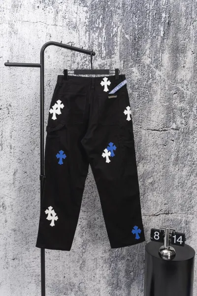 Chrome Hearts Cross Patch Distressed Denim Jeans - 36