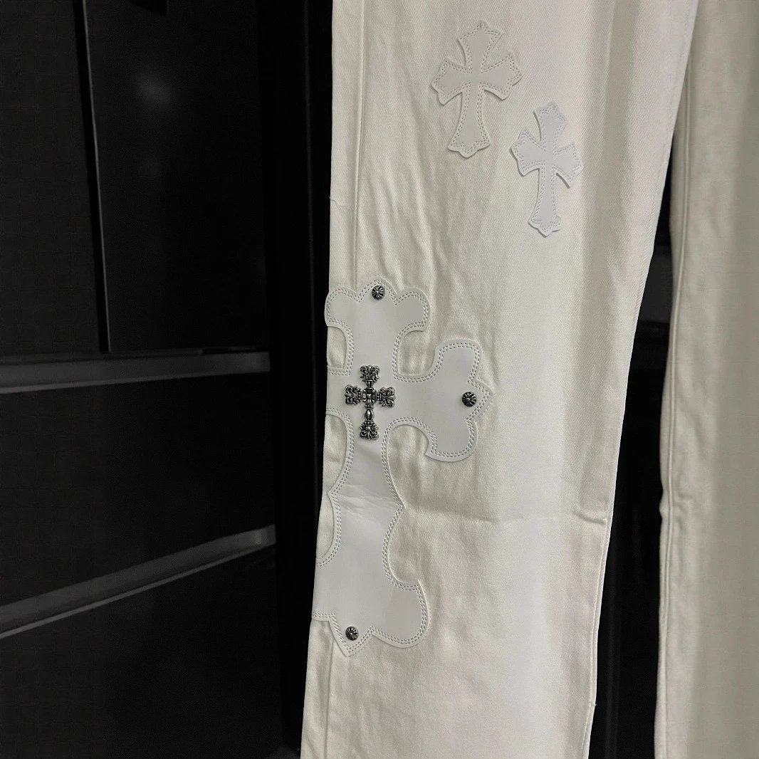 Unbranded Jeans Straight-Leg with Cross Appliqué image 4