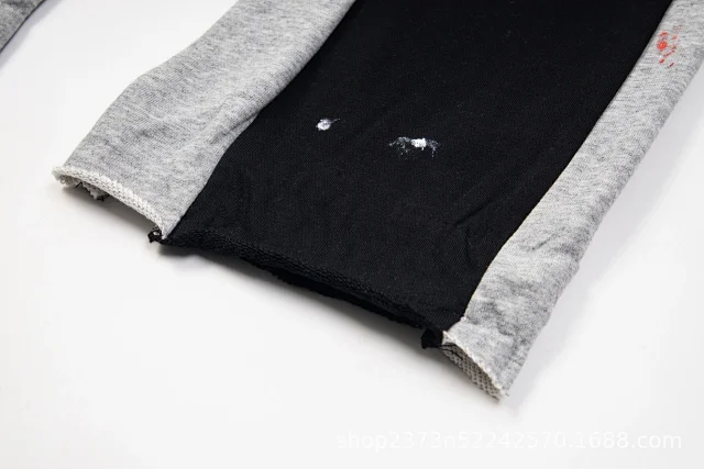 Galerie Dept. Trousers Paint-splatter graphic jogger with checkerboard star print and contrast side panels product detail image 16