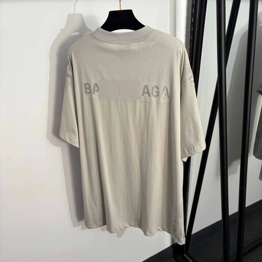 Unbranded T-Shirts Oversized distressed embroidered-logo T-shirt image 2