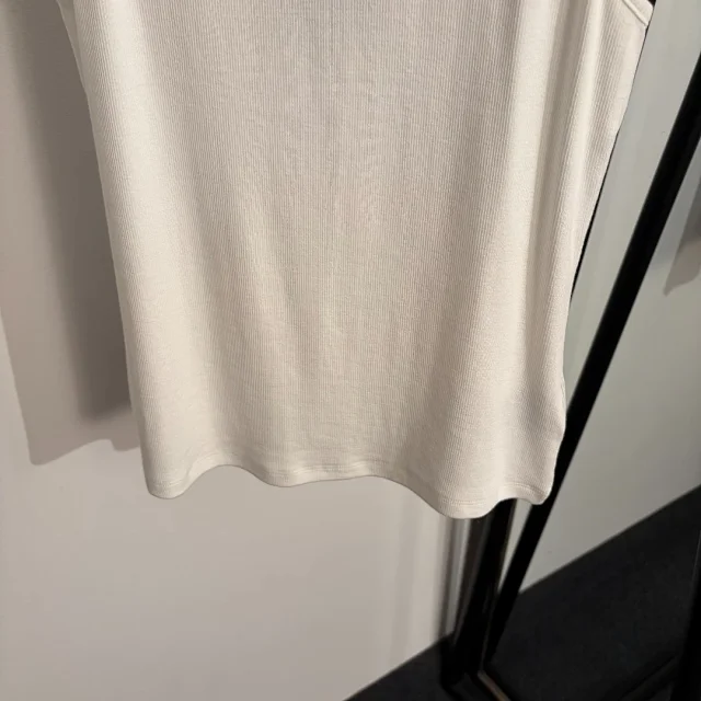 Saint Laurent Vests Ribbed Logo-Embroidered Tank Top product detail image 5