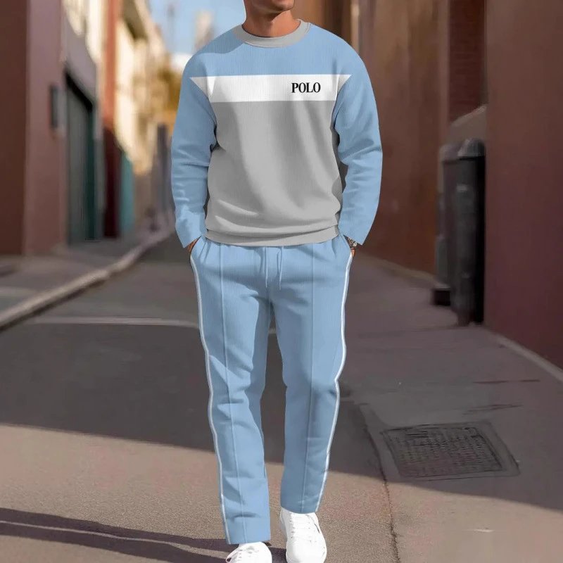 Unbranded Tracksuits Crewneck sweatshirt and striped trousers set image 3
