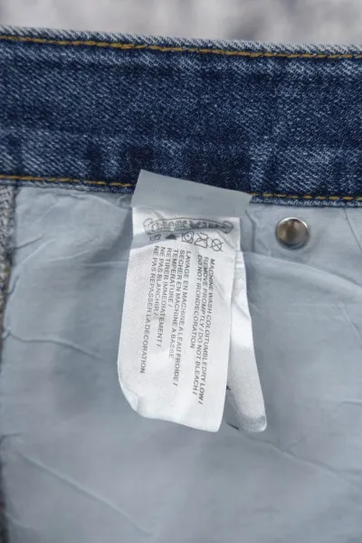 Chrome Hearts Cross Patch Distressed Denim Jeans - 48