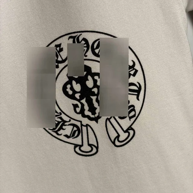 Chrome Hearts T-Shirts V-neck short-sleeve T-shirt with horseshoe graphic print product detail image 6