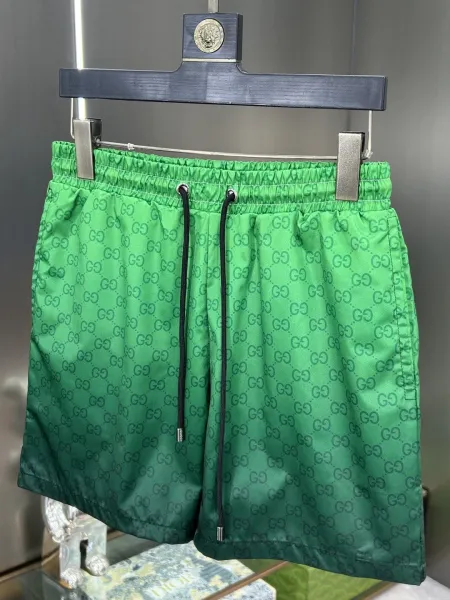 Gucci GG Monogram Print Swim Shorts Lime Green - 36