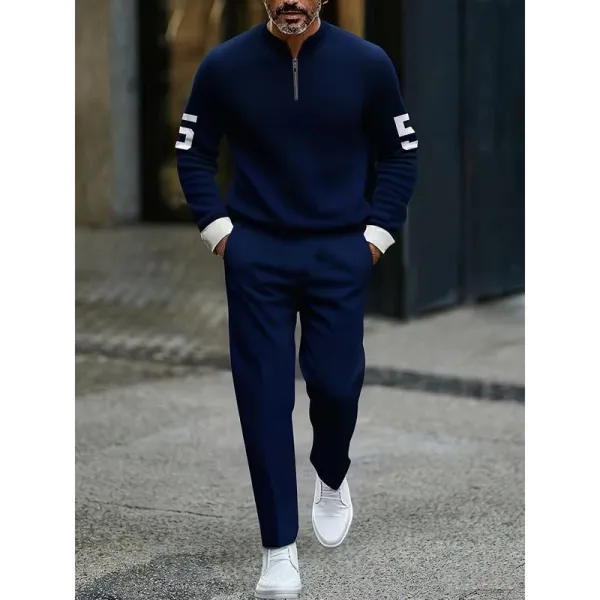 Design Mint Green Half-Zip Tracksuit Set - 7