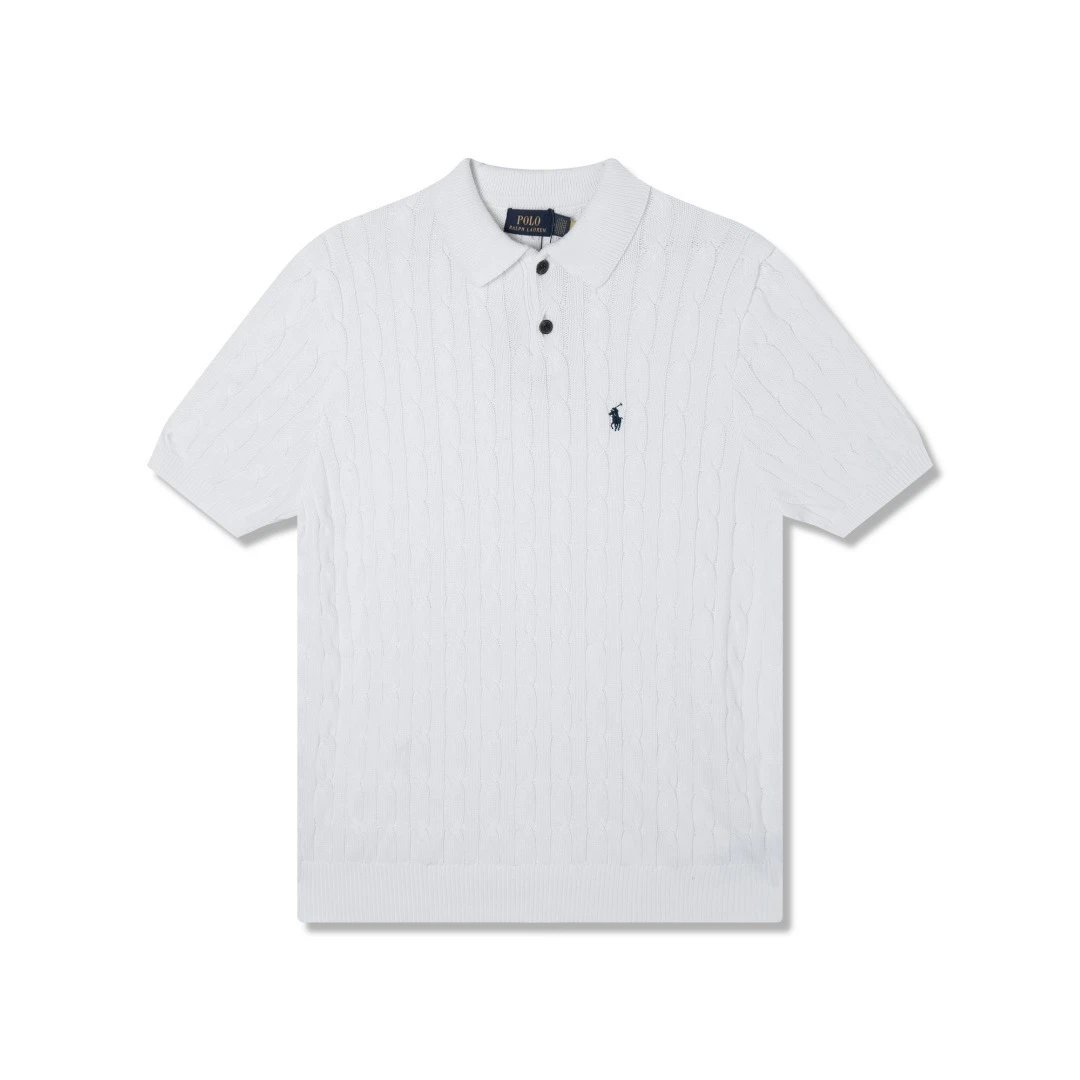 Polo Ralph Lauren Knitwear Cable-Knit Short-Sleeve Shirt — white