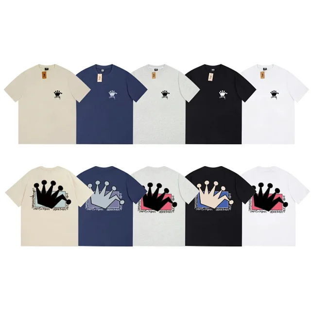 Stüssy T-Shirts Skull and floral graphic short-sleeve T-shirt product detail image 4