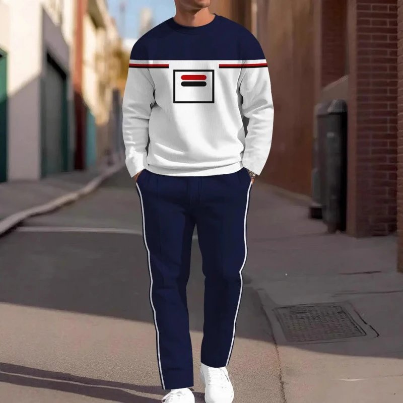 Unbranded Tracksuits Crewneck sweatshirt and striped trousers set image 4