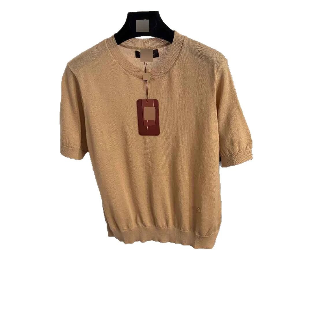 Unbranded Knitwear Short-Sleeve Crewneck Knit Top with Metal Loop Accent image 5