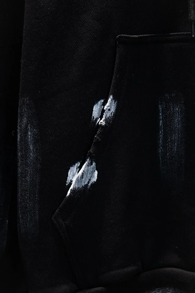 Chrome Hearts Hoodies & Sweatshirts Distressed Cross Patch Zip-Up Hoodie product detail image 7