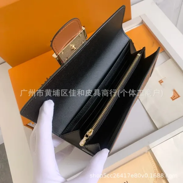 Louis Vuitton Monogram Canvas Long Wallet Brown and Tan - 5