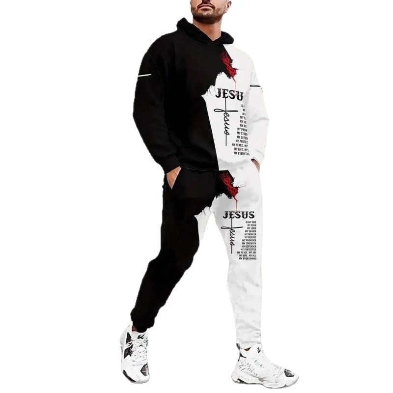 Unbranded Matching Sets Graphic Print Hooded Set image 5