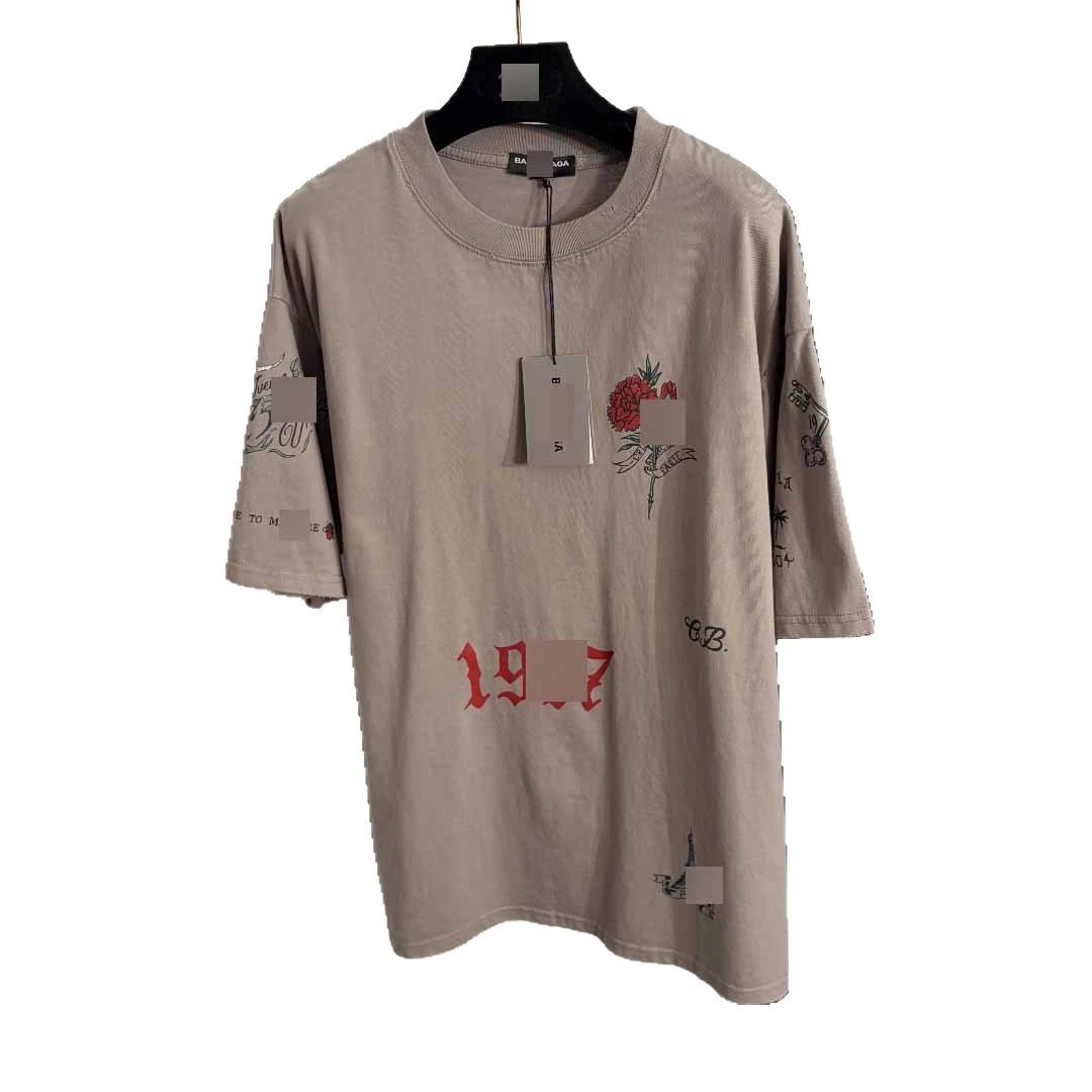 Balenciaga T-Shirts 1917 floral-print oversized short-sleeve T-shirt image 5