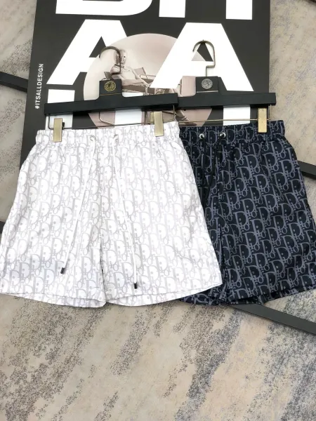 Dior Oblique Print Blue and White Shorts - 30