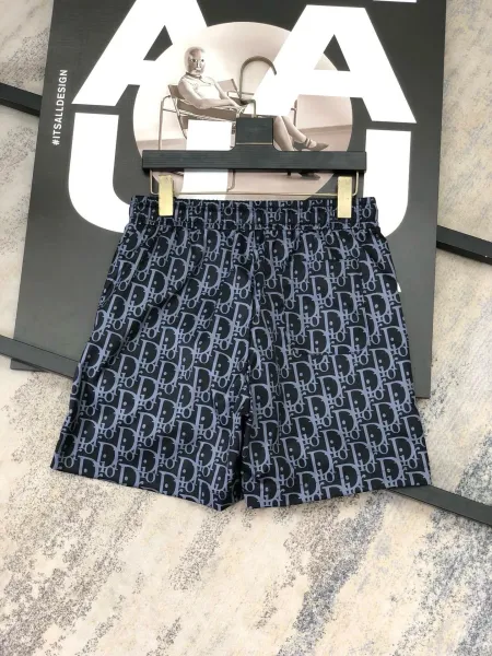 Dior Oblique Print Blue and White Shorts - 37
