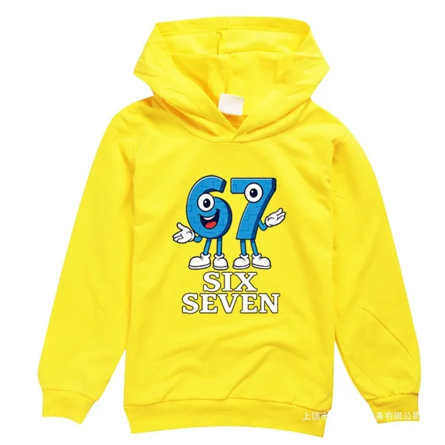 Unbranded Hoodies & Sweatshirts Children's hooded sweatshirt with Six Seven graphic print product detail image 4