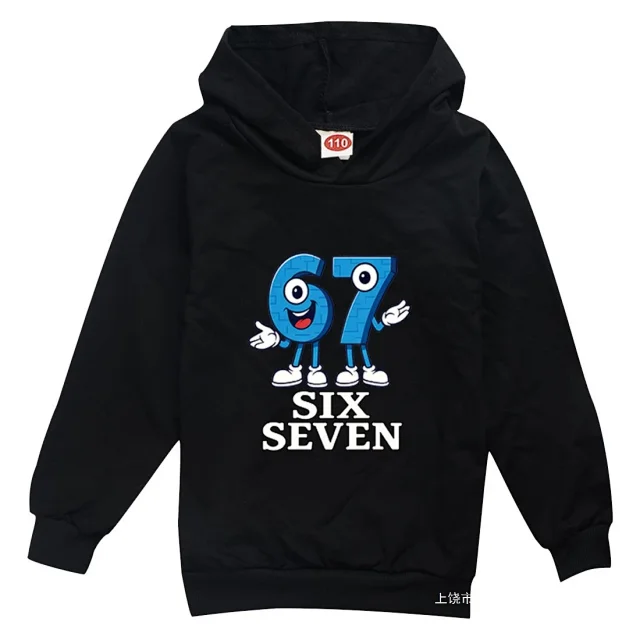 Unbranded Hoodies & Sweatshirts Children's hooded sweatshirt with Six Seven graphic print product detail image 11