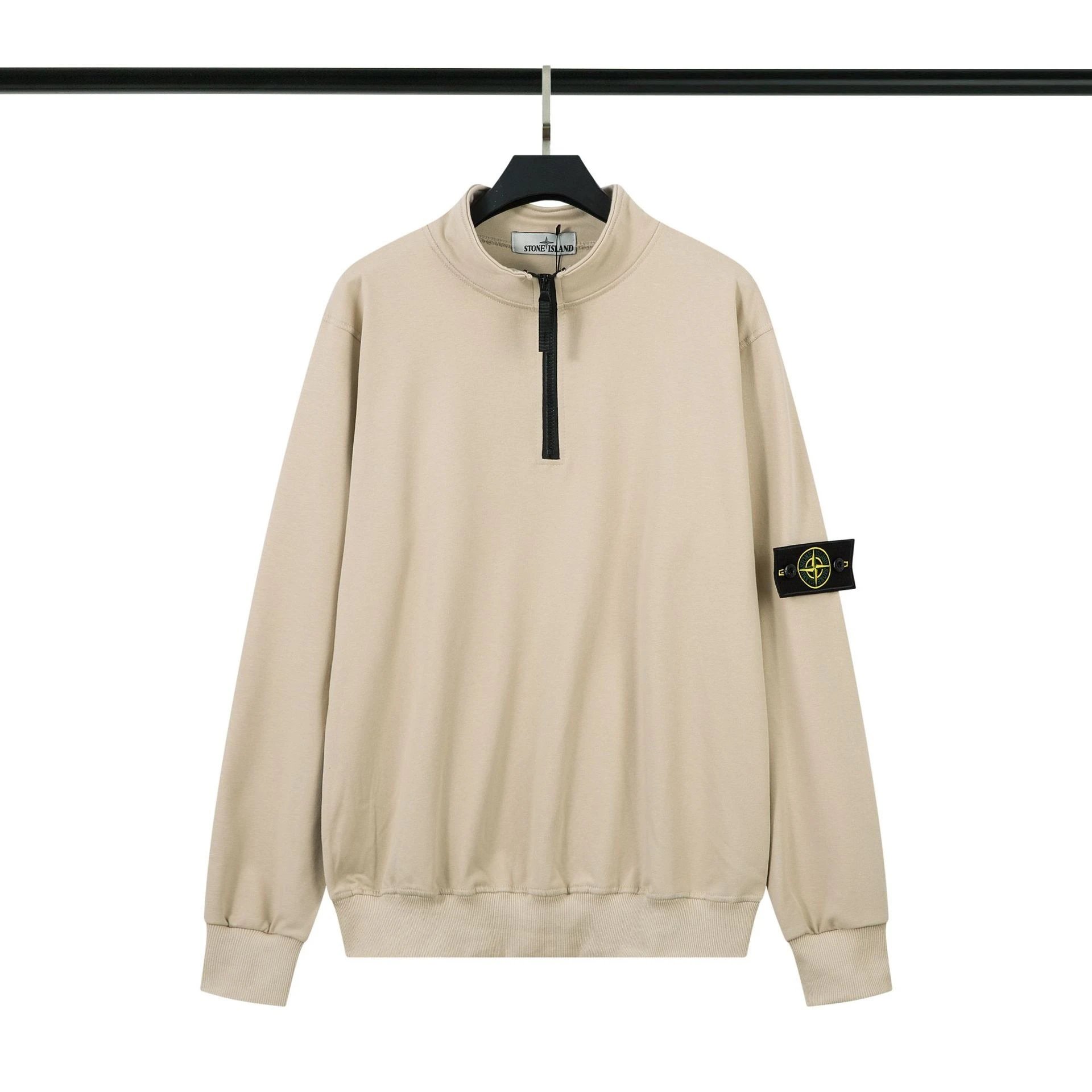 Stone Island Hoodies & Sweatshirts Crewneck Sweatshirt with Compass Badge — 911 Khaki