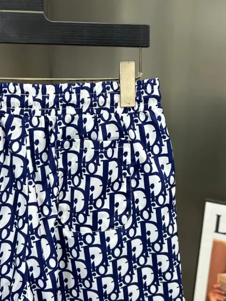 Dior Oblique Print Swim Shorts White / Black - 6