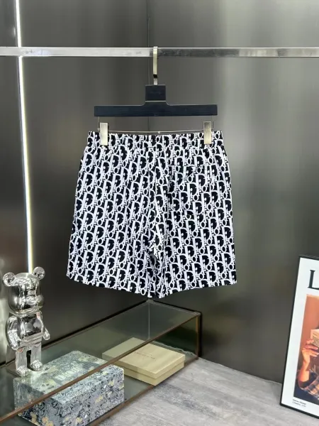 Dior Oblique Print Swim Shorts White / Black - 13