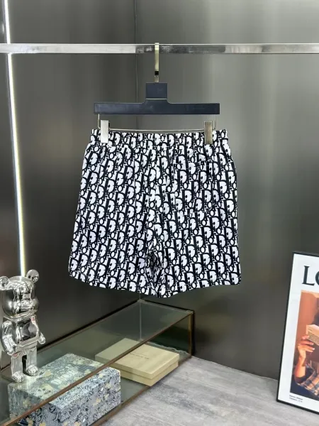 Dior Oblique Print Swim Shorts White / Black - 29