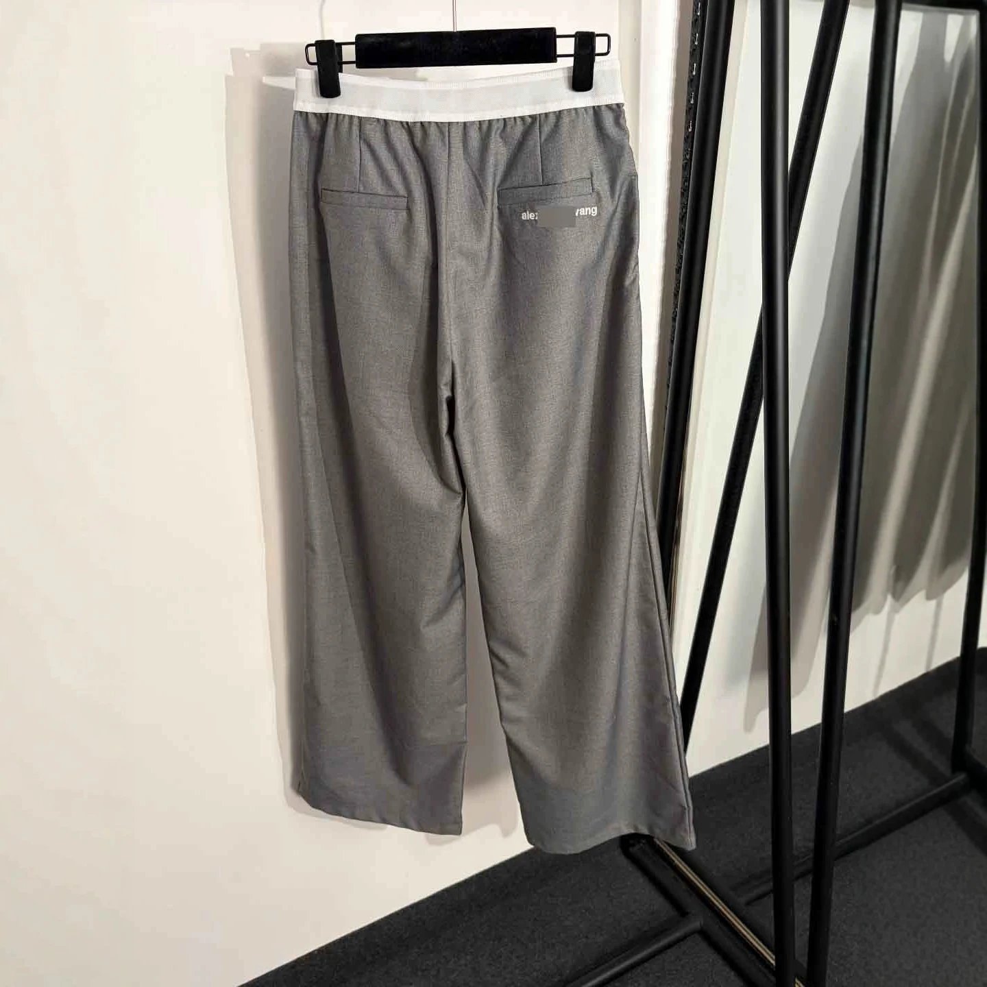 Alexander Wang Trousers Logo Waistband Wide-Leg image 4