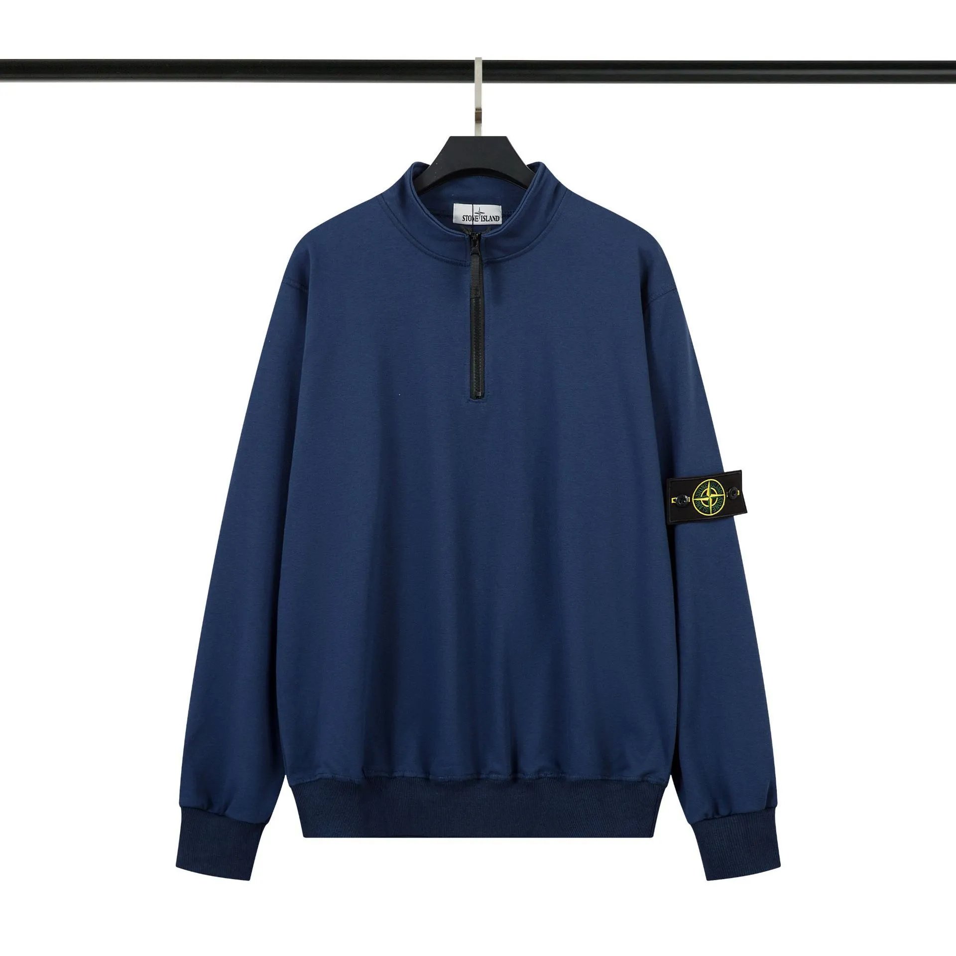 Stone Island Hoodies & Sweatshirts Crewneck Sweatshirt with Compass Badge — 911 navy blue